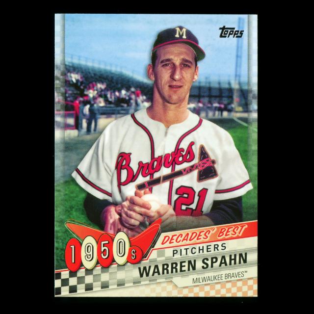 Warren Spahn 2020 Topps Decades' Best Pitchers 1950s Braves