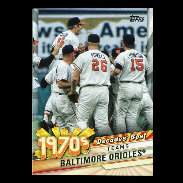 Baltimore Orioles 2020 Topps Decades' Best Teams 1970s