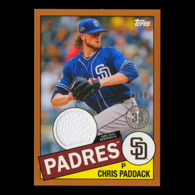 Chris Paddack 2020 Topps 1985 Retro Relic Gold Padres 46/50
