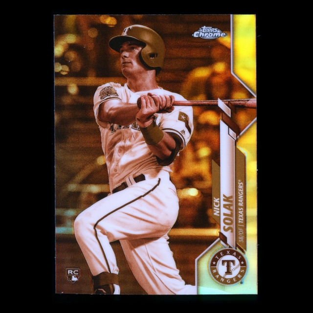 Nick Solak RC 2020 Topps Chrome Sepia Refractor Rookie Rangers