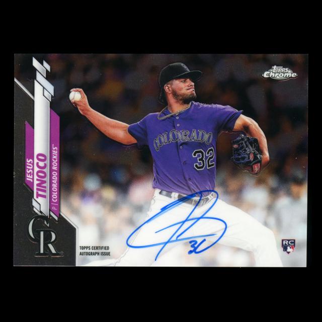 Jesus Tinoco RC 2020 Topps Chrome Rookie Auto Rockies