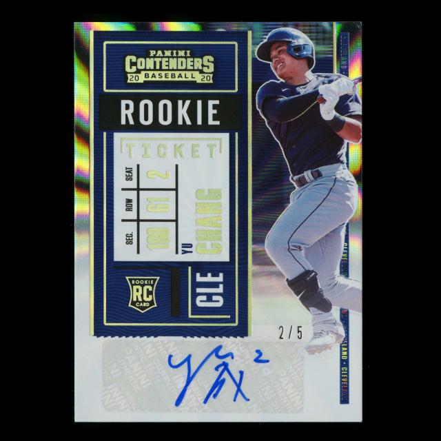 Yu Chang RC 2020 Contenders Rookie Ticket Fame Auto Indians 2/5
