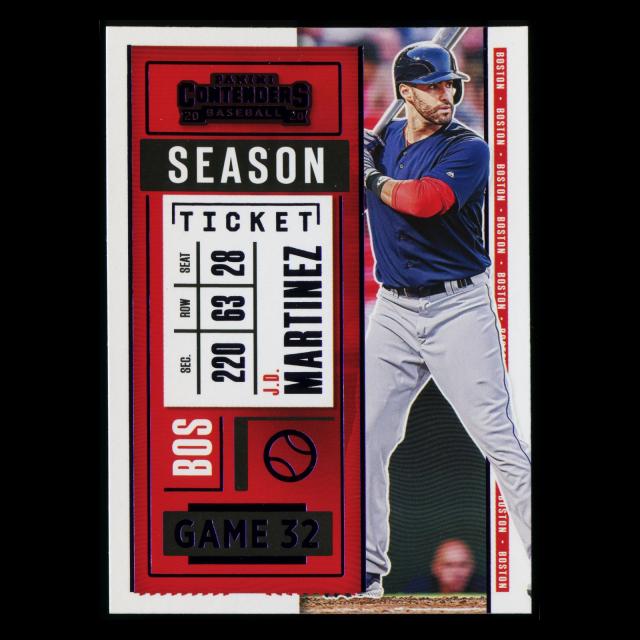 J.D. Martinez 2020 Contenders Season Ticket Purple Angels (2)