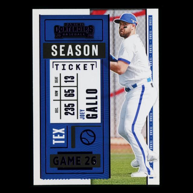 Joey Gallo 2020 Contenders Season Ticket Purple Rangers