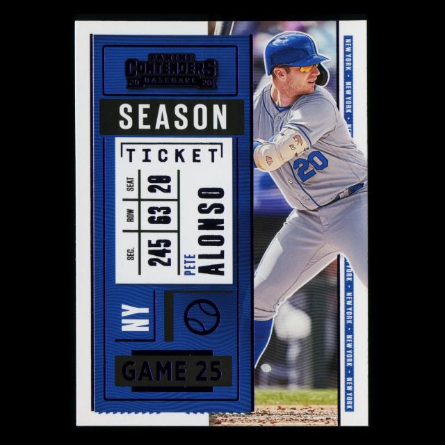 Pete Alonso 2020 Contenders Season Ticket Purple Mets