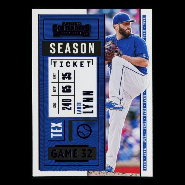 Lance Lynn 2020 Contenders Season Ticket Purple Rangers
