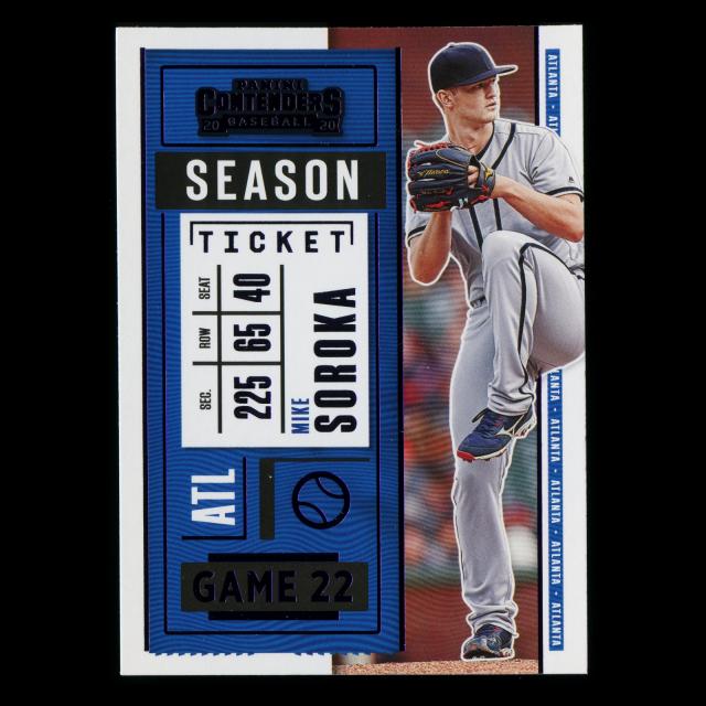 Mike Soroka 2020 Contenders Season Ticket Purple Braves