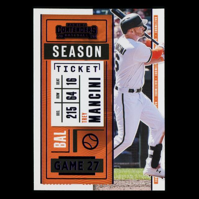 Trey Mancini 2020 Contenders Season Ticket Purple Orioles