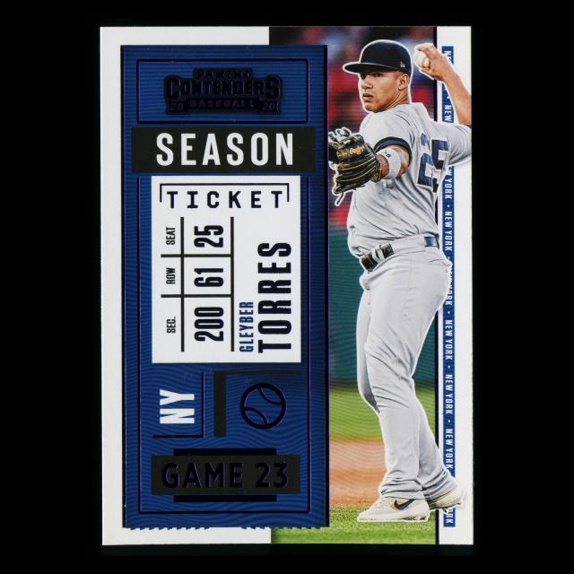 Gleyber Torres 2020 Contenders Season Ticket Purple Yankees