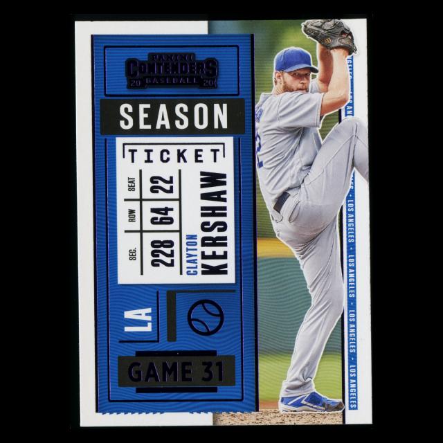 Clayton Kershaw 2020 Contenders Season Ticket Purple Dodgers