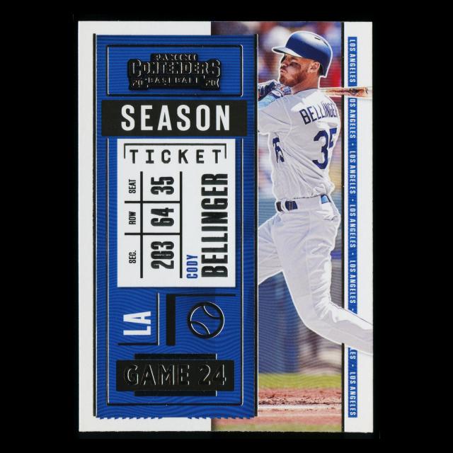 Cody Bellinger 2020 Contenders Season Ticket Purple Dodgers
