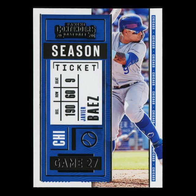 Javier Baez 2020 Contenders Season Ticket Cubs