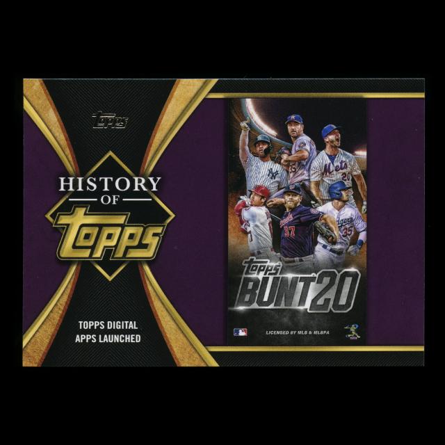 Bunt20 2021 Topps History of Topps Digital Apps