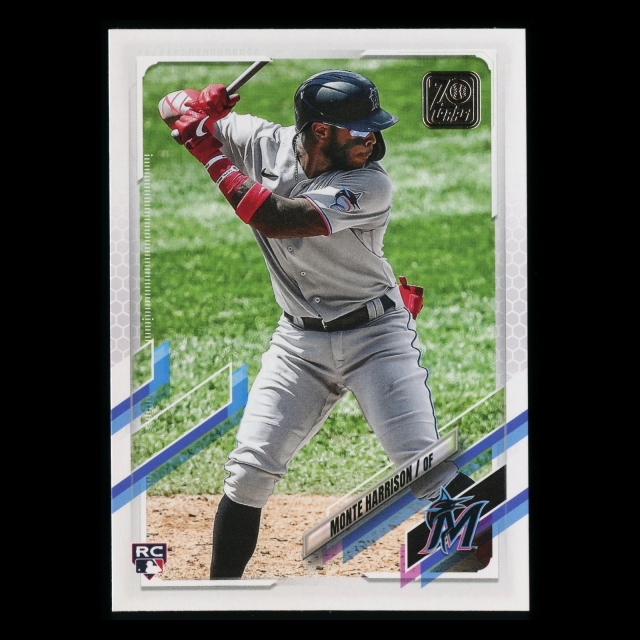 Monte Harrison RC 2021 Topps Rookie Marlins