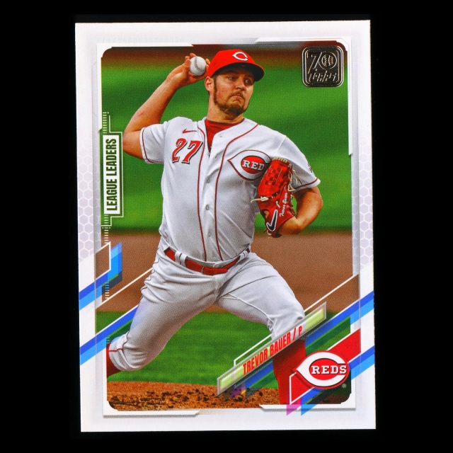 Trevor Bauer 2021 Topps League Leaders Reds
