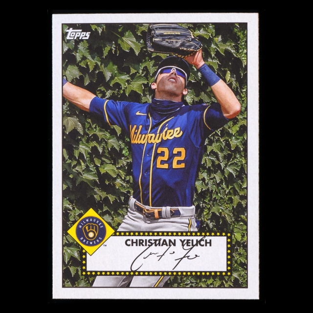 Christian Yelich 2021 Topps '52 Retro Brewers