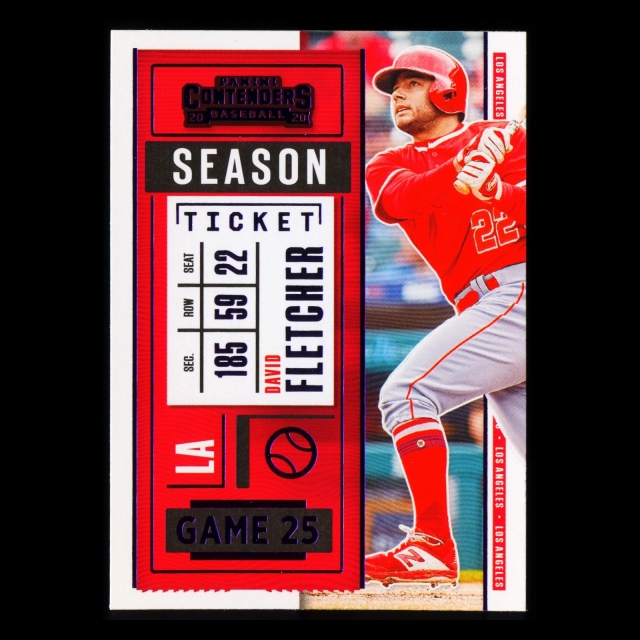 David Fletcher 2020 Contenders Season Ticket Purple Angels