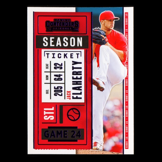 Jack Flaherty 2020 Contenders Season Ticket Purple Cardinals