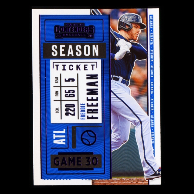 Freddie Freeman 2020 Contenders Season Ticket Purple Braves