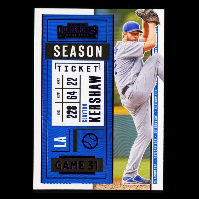 Clayton Kershaw 2020 Contenders Season Ticket Purple Dodgers
