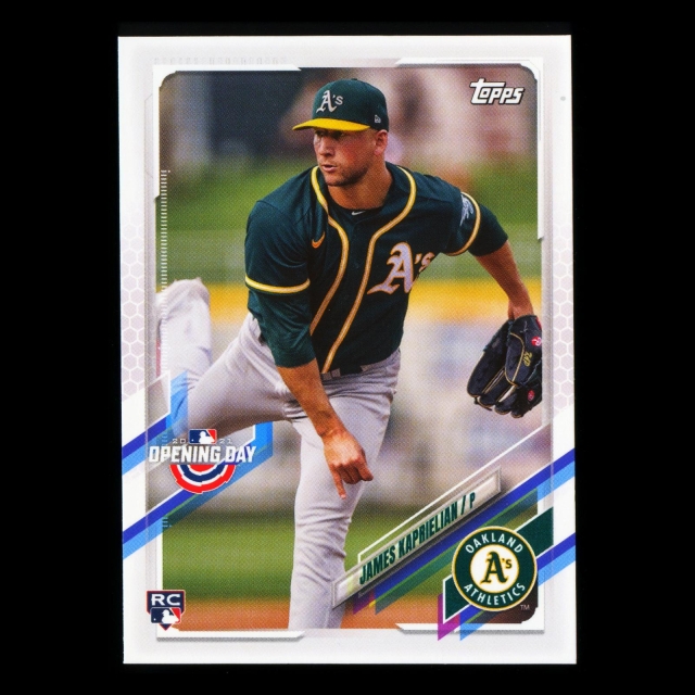 James Kaprielian RC 2021 Topps Opening Day Rookie Athletics
