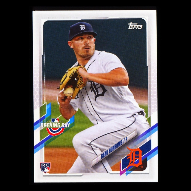 Beau Burrows RC 2021 Topps Opening Day Rookie Tigers