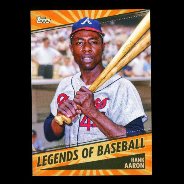 Hank Aaron 2021 Topps Opening Day Legends of Baseball Braves