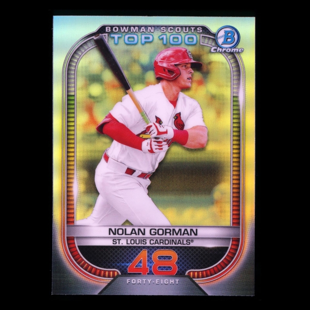 Nolan Gorman 2021 Bowman Chrome Scouts Top 100 | #48 Cardinals