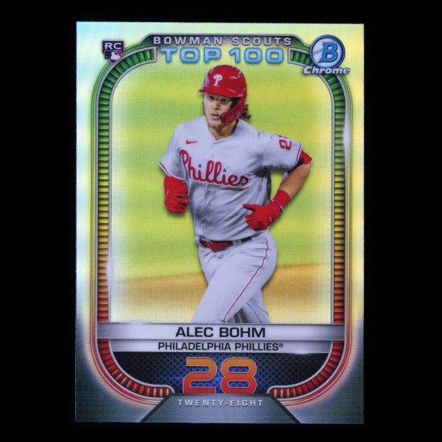 Alec Bohm RC 2021 Bowman Chrome Scouts Top 100 Rookie | #28 Phillies