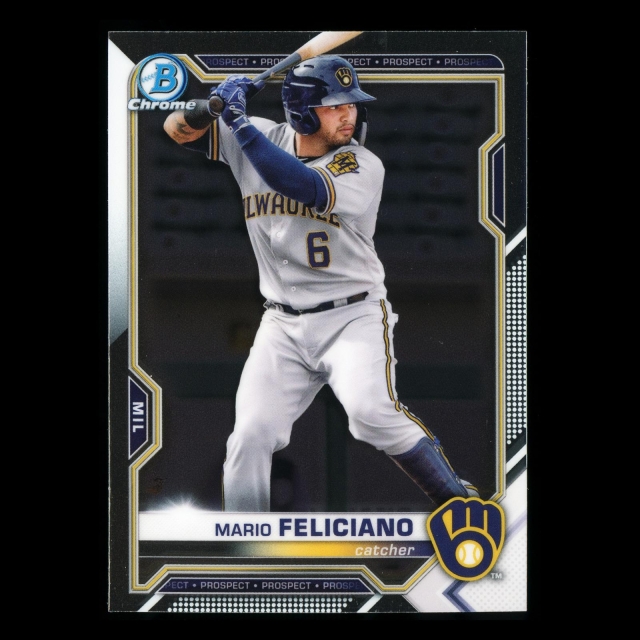Mario Feliciano 2021 Bowman Chrome Prospect Brewers