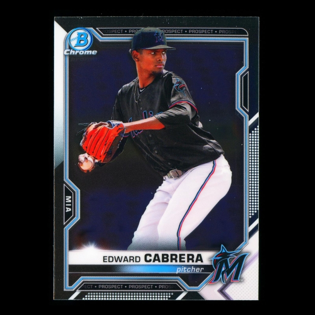 Edward Cabrera 2021 Bowman Chrome Prospect Marlins
