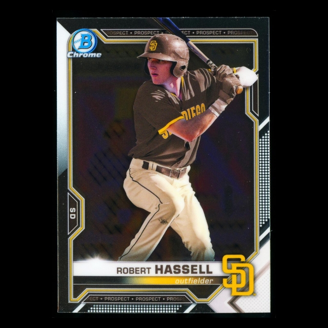 Robert Hassell 2021 Bowman Chrome Prospect Padres
