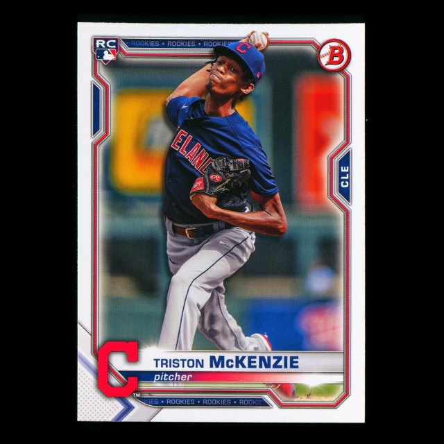Triston McKenzie RC 2021 Bowman Rookie Indians