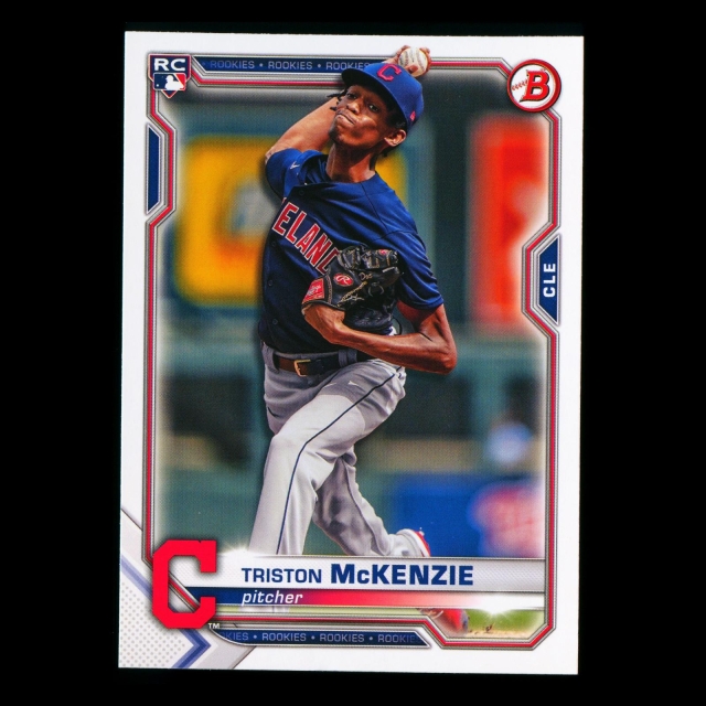 Triston McKenzie RC 2021 Bowman Rookie Indians