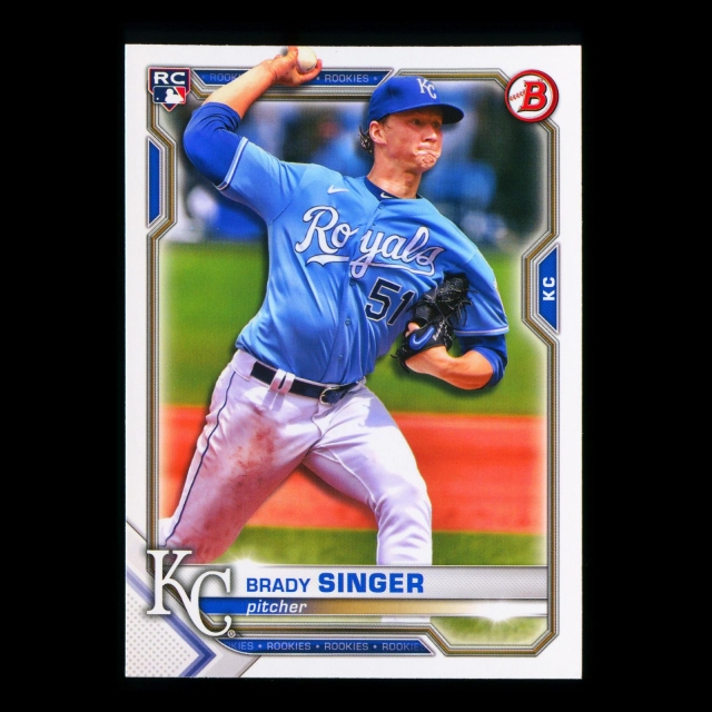 Brady Singer RC 2021 Bowman Rookie Royals