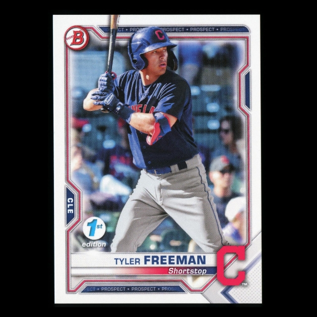 Tyler Freeman 2021 Bowman Prospect 1st Edition Indians