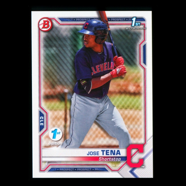 Jose Tena 2021 Bowman Prospect 1st Edition Indians