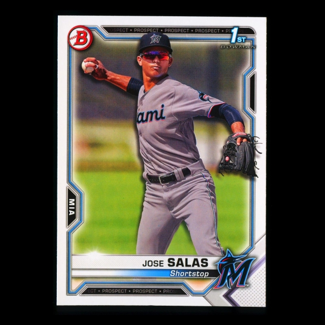 Jose Salas 2021 Bowman Prospect 1st Bowman Marlins
