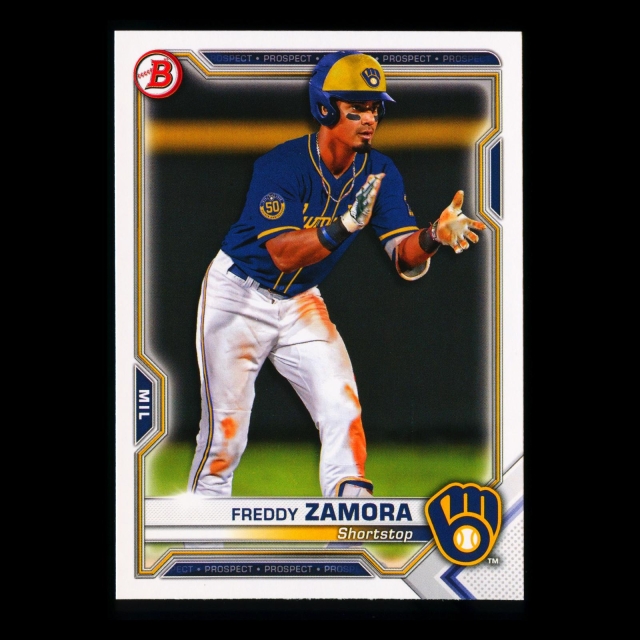Freddy Zamora 2021 Bowman Prospect Brewers