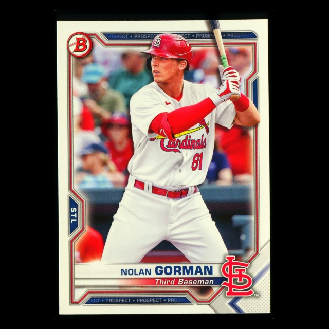 Nolan Gorman 2021 Bowman Prospect Cardinals