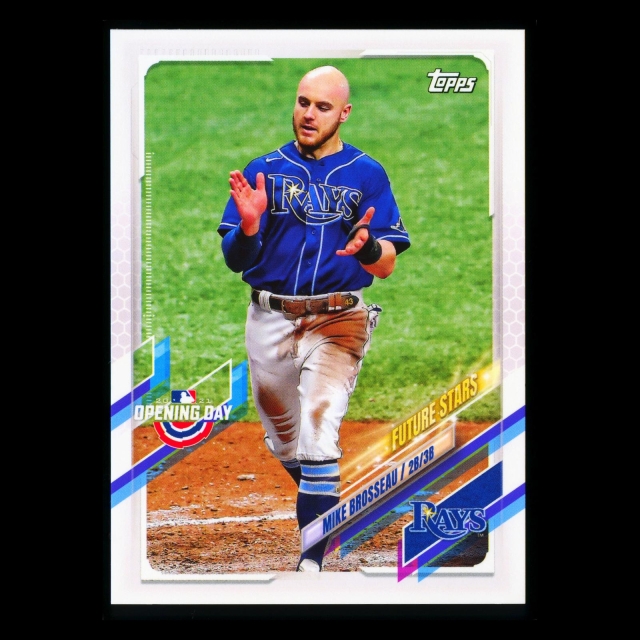Mike Brosseau 2021 Topps Opening Day Future Stars Rays