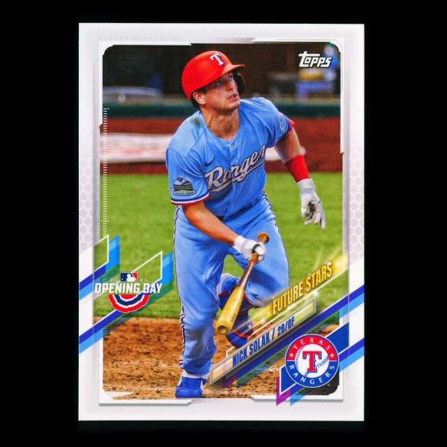 Nick Solak 2021 Topps Opening Day Future Stars Rangers