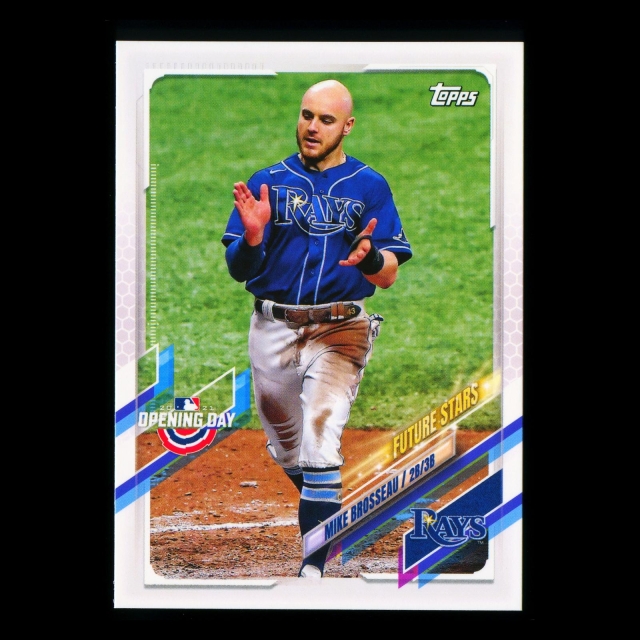 Mike Brosseau 2021 Topps Opening Day Future Stars Rays