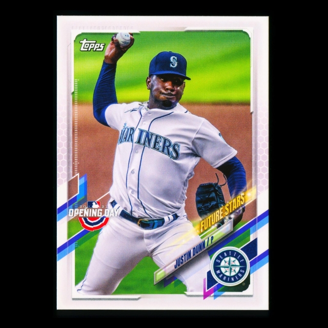 Justin Dunn 2021 Topps Opening Day Future Stars Mariners