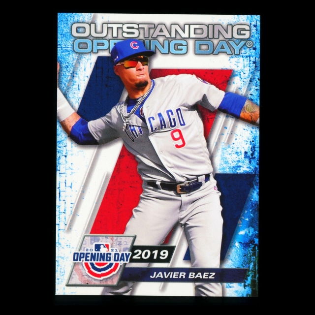 Javier Baez 2021 Topps Opening Day 2019 Cubs