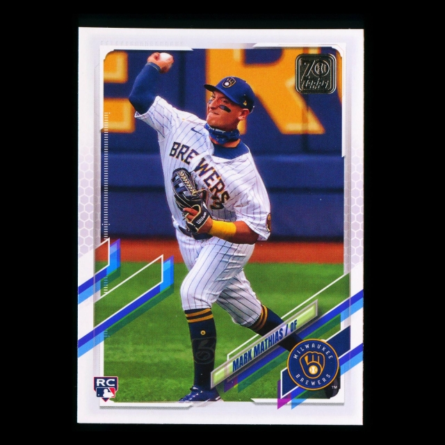 Mark Mathias RC Topps 2021 Rookie Brewers