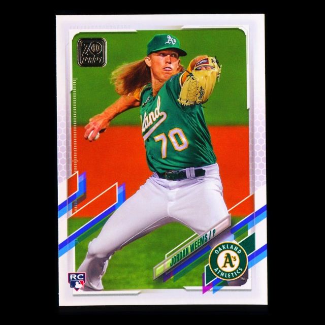 Jordan Weems RC Topps 2021 Rookie Athletics