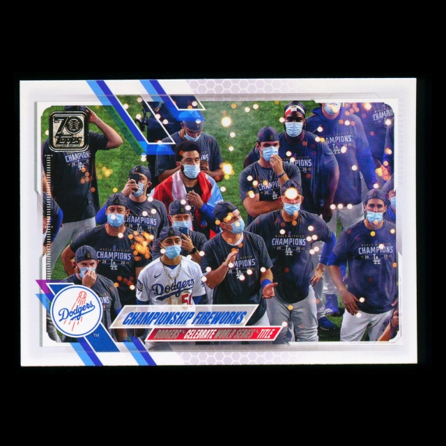 Championship Fireworks Topps 2021 Checklist Dodgers