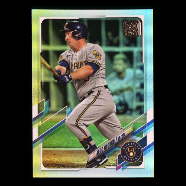 Jedd Gyorko Topps 2021 Rainbow Foil Brewers