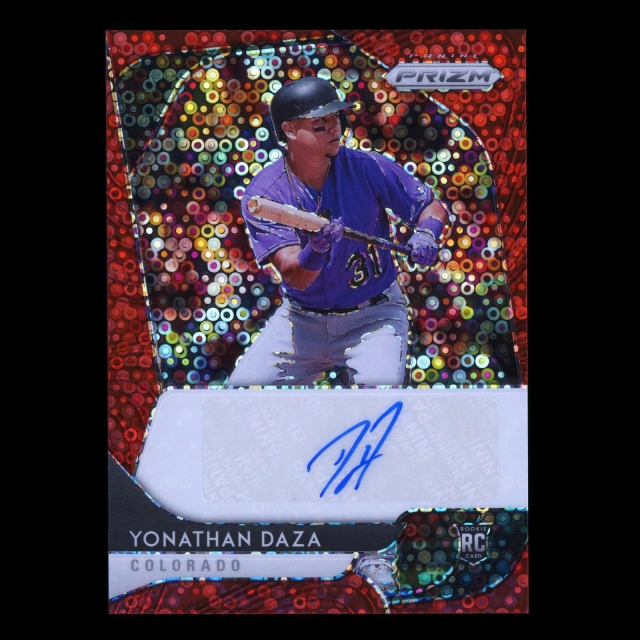 Yonathan Daza 2020 Prizm Red Donuts Auto Rockies 15/35